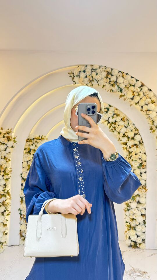 MAVİ TAŞ DETAYLI PANTOLON TAKIM