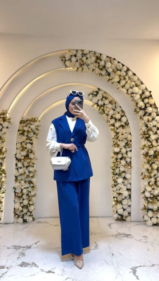 LACİVERT YELEK PANTOLON TAKIM