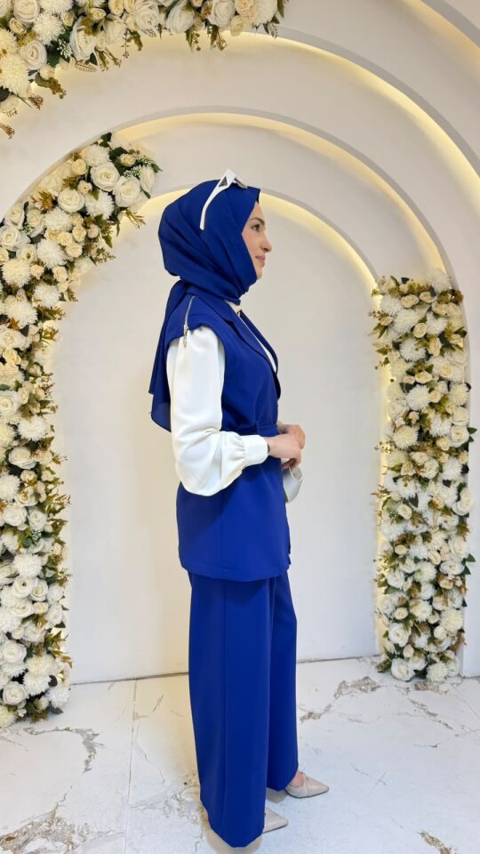 LACİVERT YELEK PANTOLON TAKIM