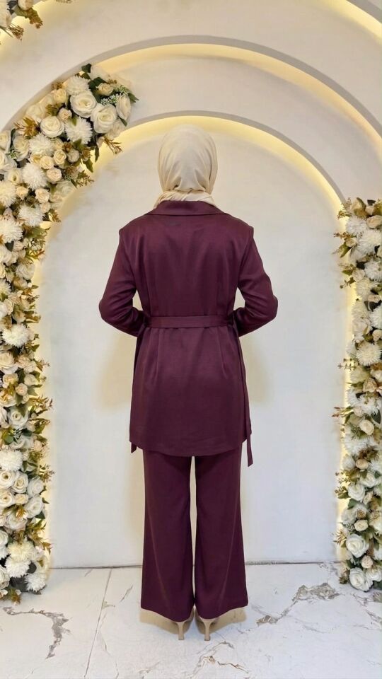 3'lü KREP PANTALONLU TAKIM MÜRDÜM